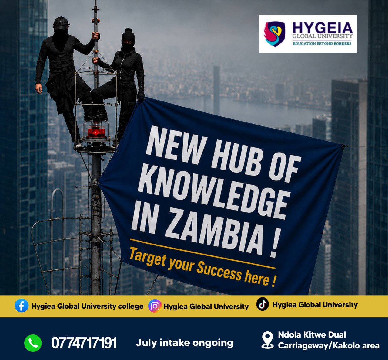 Be the next one to apply 
And reach the limit of Success with us 
Your degree your success start here 🎓🎓
Our offering programs are 
Bachelor of Business administration 
Bachelor of Transport and Logistics 
Bachelor of Human Resource management 
Bachelor of Accounting and Finance 
Bachelor of Education with ICT 
Bachelor of Education Primary 
Bachelor of Education Secondary 
Bachelor of Occupational safety health and environment 
Mode of Learning Physical Distance and 100% online 
📞For further inquiry reach us through this whatsapp line 0774717191
