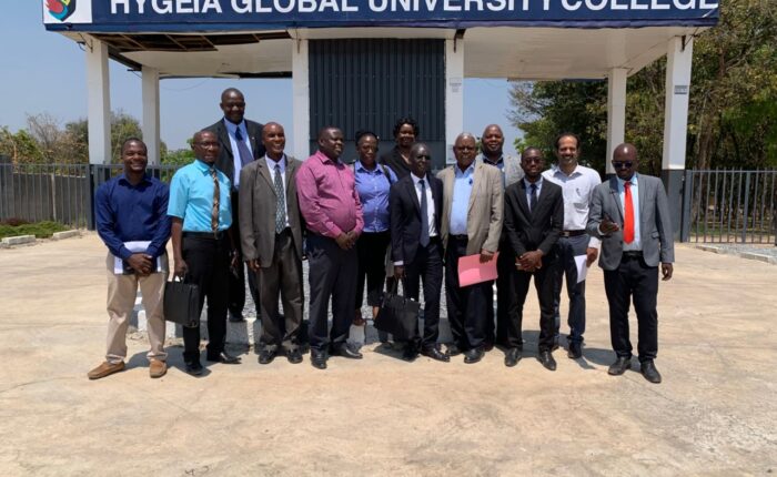 Catholic Archdiocese of Ndola delegation during a campus visit at Hygeia Global University College